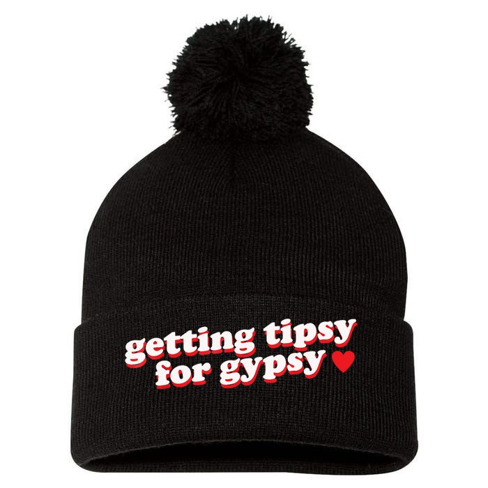 Getting Tipsy For Gypsy Iconic Slogan Pom Pom 12in Knit Beanie