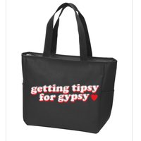 Getting Tipsy For Gypsy Iconic Slogan Zip Tote Bag