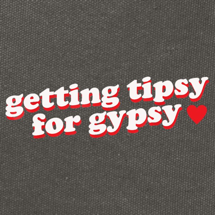 Getting Tipsy For Gypsy Iconic Slogan Cotton Canvas Backpack