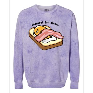 Gudetama Thankful For Sleep Toasty Colorblast Crewneck Sweatshirt