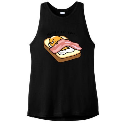 Gudetama Thankful For Sleep Toasty Ladies PosiCharge Tri-Blend Wicking Tank