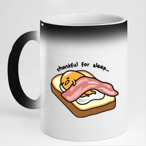 Gudetama Thankful For Sleep Toasty 11oz Black Color Changing Mug