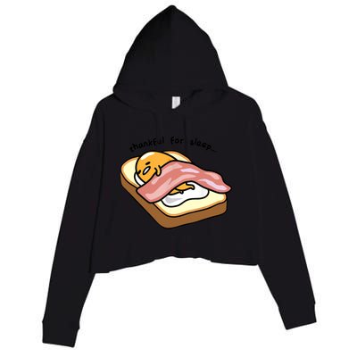 Gudetama Thankful For Sleep Toasty Crop Fleece Hoodie