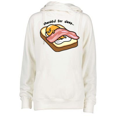 Gudetama Thankful For Sleep Toasty Womens Funnel Neck Pullover Hood