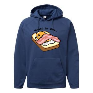 Gudetama Thankful For Sleep Toasty Performance Fleece Hoodie