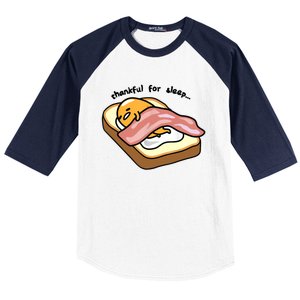 Gudetama Thankful For Sleep Toasty Baseball Sleeve Shirt