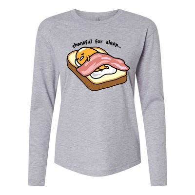 Gudetama Thankful For Sleep Toasty Womens Cotton Relaxed Long Sleeve T-Shirt