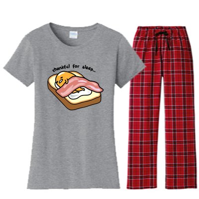 Gudetama Thankful For Sleep Toasty Women's Flannel Pajama Set