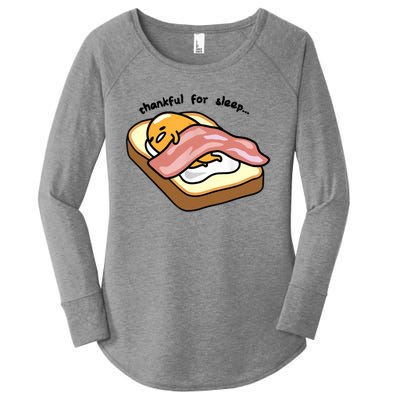 Gudetama Thankful For Sleep Toasty Women's Perfect Tri Tunic Long Sleeve Shirt