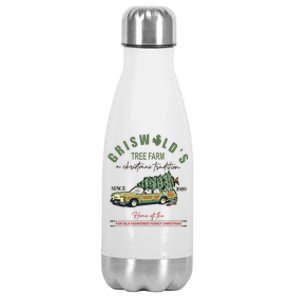 Griswold's Tree Farm A Christmas Tradition Christmas Gift Stainless Steel Insulated Water Bottle