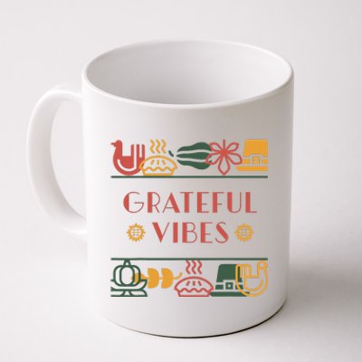 Grateful Thankful Favored Print Thanksgiving  Coffee Mug