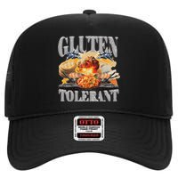 Gluten Tolerant Funny Sarcastic Gluten Tolerance Meme Humor High Crown Mesh Back Trucker Hat