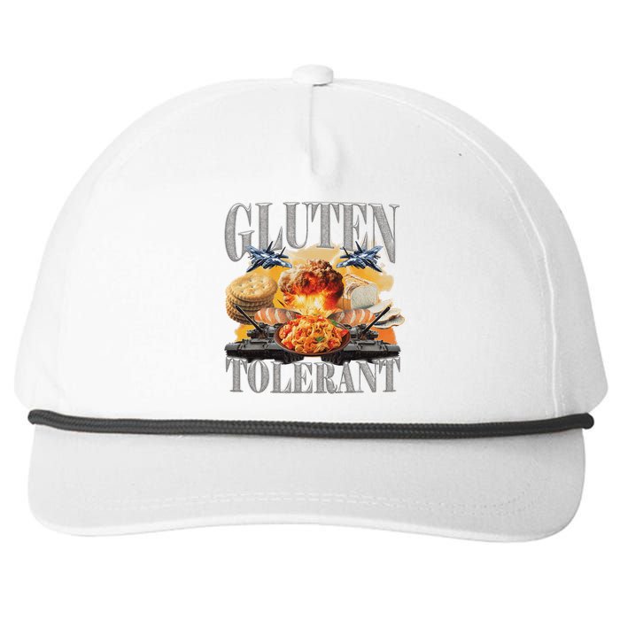 Gluten Tolerant Funny Sarcastic Gluten Tolerance Meme Humor Snapback Five-Panel Rope Hat