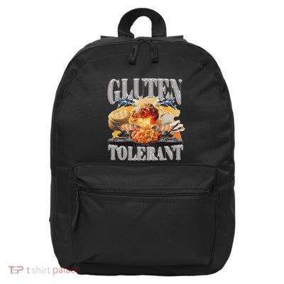 Gluten Tolerant Funny Sarcastic Gluten Tolerance Meme Humor 16 in Basic Backpack