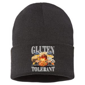 Gluten Tolerant Funny Sarcastic Gluten Tolerance Meme Humor Sustainable Knit Beanie