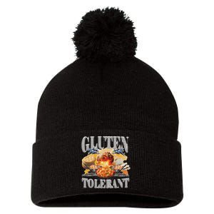 Gluten Tolerant Funny Sarcastic Gluten Tolerance Meme Humor Pom Pom 12in Knit Beanie