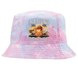 Gluten Tolerant Funny Sarcastic Gluten Tolerance Meme Humor Tie-Dyed Bucket Hat