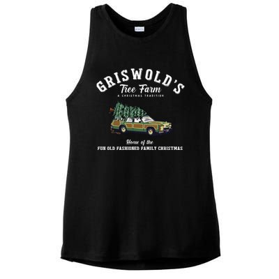 Griswold’s Tree Farm A Christmas Tradition Shirt Griswold’s Tree Farm Christmas Ladies PosiCharge Tri-Blend Wicking Tank