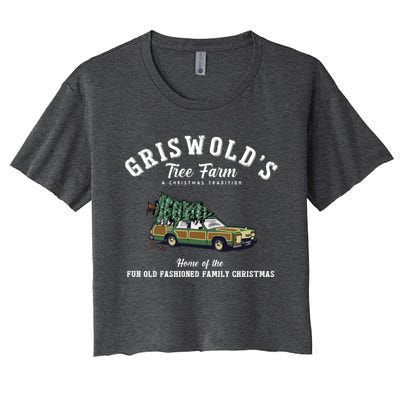 Griswold’s Tree Farm A Christmas Tradition Shirt Griswold’s Tree Farm Christmas Women's Crop Top Tee