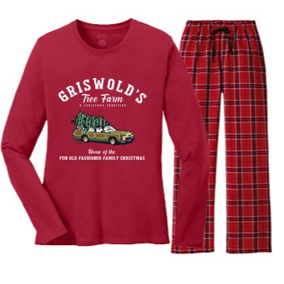 Griswold’s Tree Farm A Christmas Tradition Shirt Griswold’s Tree Farm Christmas Women's Long Sleeve Flannel Pajama Set 