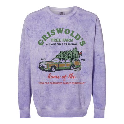 Griswold’s Tree Farm A Christmas Tradition Griswold’s Tree Farm Christmas Colorblast Crewneck Sweatshirt