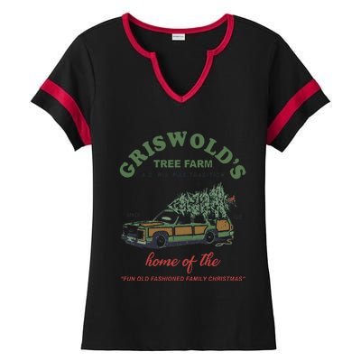 Griswold’s Tree Farm A Christmas Tradition Griswold’s Tree Farm Christmas Ladies Halftime Notch Neck Tee