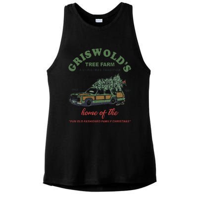 Griswold’s Tree Farm A Christmas Tradition Griswold’s Tree Farm Christmas Ladies PosiCharge Tri-Blend Wicking Tank