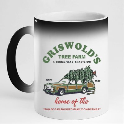 Griswold’s Tree Farm A Christmas Tradition Griswold’s Tree Farm Christmas 11oz Black Color Changing Mug