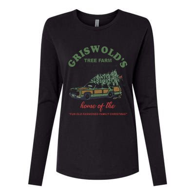 Griswold’s Tree Farm A Christmas Tradition Griswold’s Tree Farm Christmas Womens Cotton Relaxed Long Sleeve T-Shirt