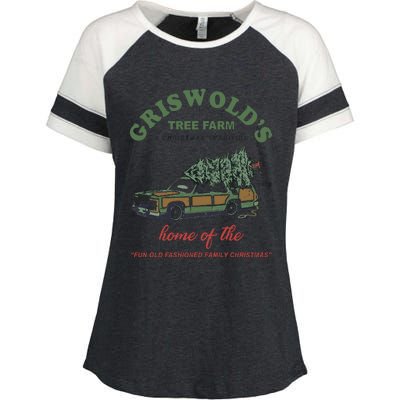 Griswold’s Tree Farm A Christmas Tradition Griswold’s Tree Farm Christmas Enza Ladies Jersey Colorblock Tee