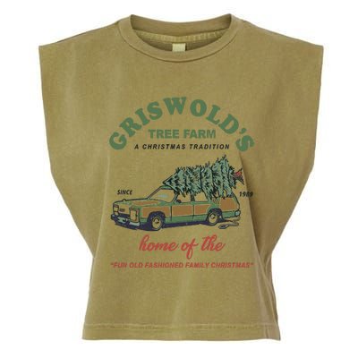 Griswold’s Tree Farm A Christmas Tradition Griswold’s Tree Farm Christmas Garment-Dyed Women's Muscle Tee