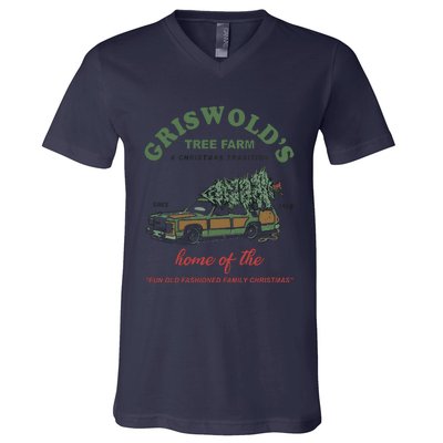 Griswold’s Tree Farm A Christmas Tradition Griswold’s Tree Farm Christmas V-Neck T-Shirt