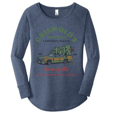 Griswold’s Tree Farm A Christmas Tradition Griswold’s Tree Farm Christmas Women's Perfect Tri Tunic Long Sleeve Shirt