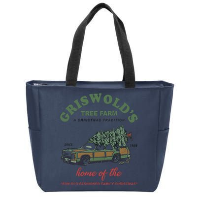 Griswold’s Tree Farm A Christmas Tradition Griswold’s Tree Farm Christmas Zip Tote Bag