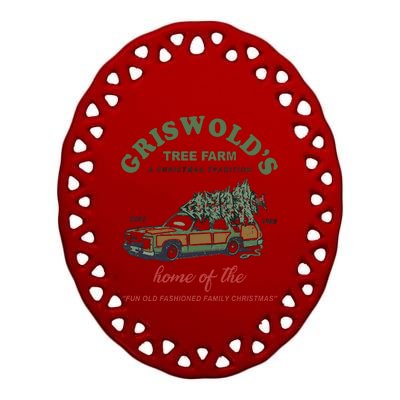 Griswold’s Tree Farm A Christmas Tradition Griswold’s Tree Farm Christmas Ceramic Oval Ornament