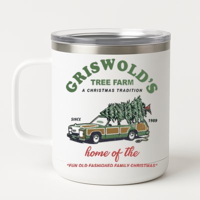 Griswold’s Tree Farm A Christmas Tradition Griswold’s Tree Farm Christmas 12 oz Stainless Steel Tumbler Cup