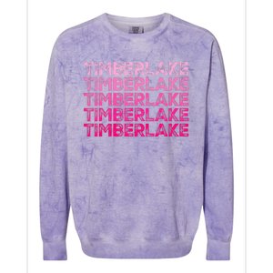 Graphic Timberlake First Name Personalized I Love Timberlake Colorblast Crewneck Sweatshirt