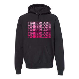 Graphic Timberlake First Name Personalized I Love Timberlake Premium Hoodie