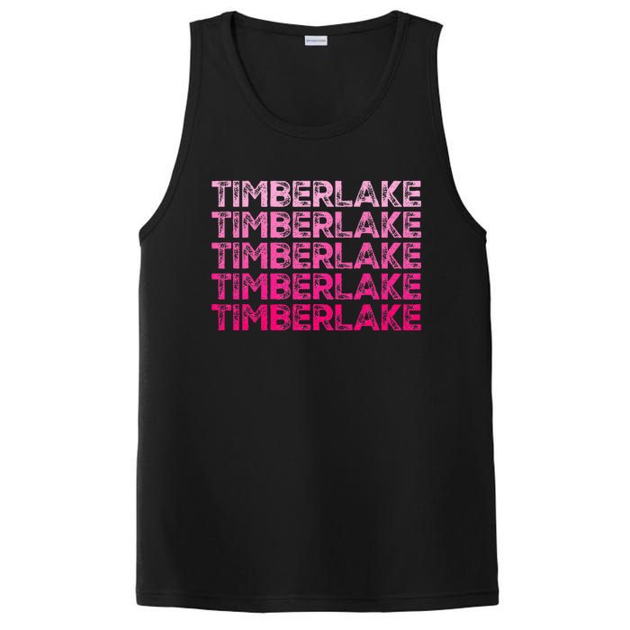 Graphic Timberlake First Name Personalized I Love Timberlake PosiCharge Competitor Tank