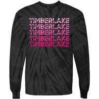 Graphic Timberlake First Name Personalized I Love Timberlake Tie-Dye Long Sleeve Shirt