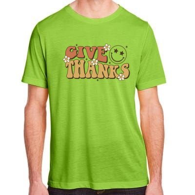 Give Thanks Funny Thanksgiving Cute Gift Adult ChromaSoft Performance T-Shirt