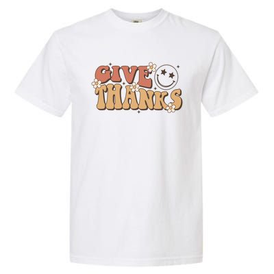 Give Thanks Funny Thanksgiving Cute Gift Garment-Dyed Heavyweight T-Shirt