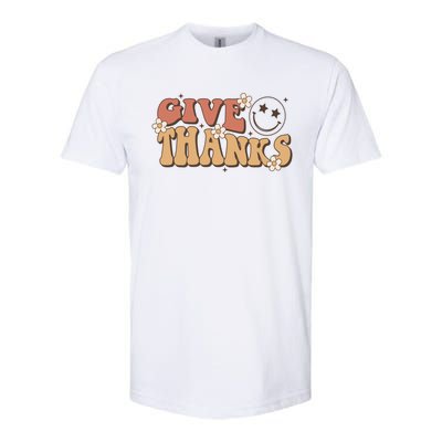 Give Thanks Funny Thanksgiving Cute Gift Softstyle CVC T-Shirt