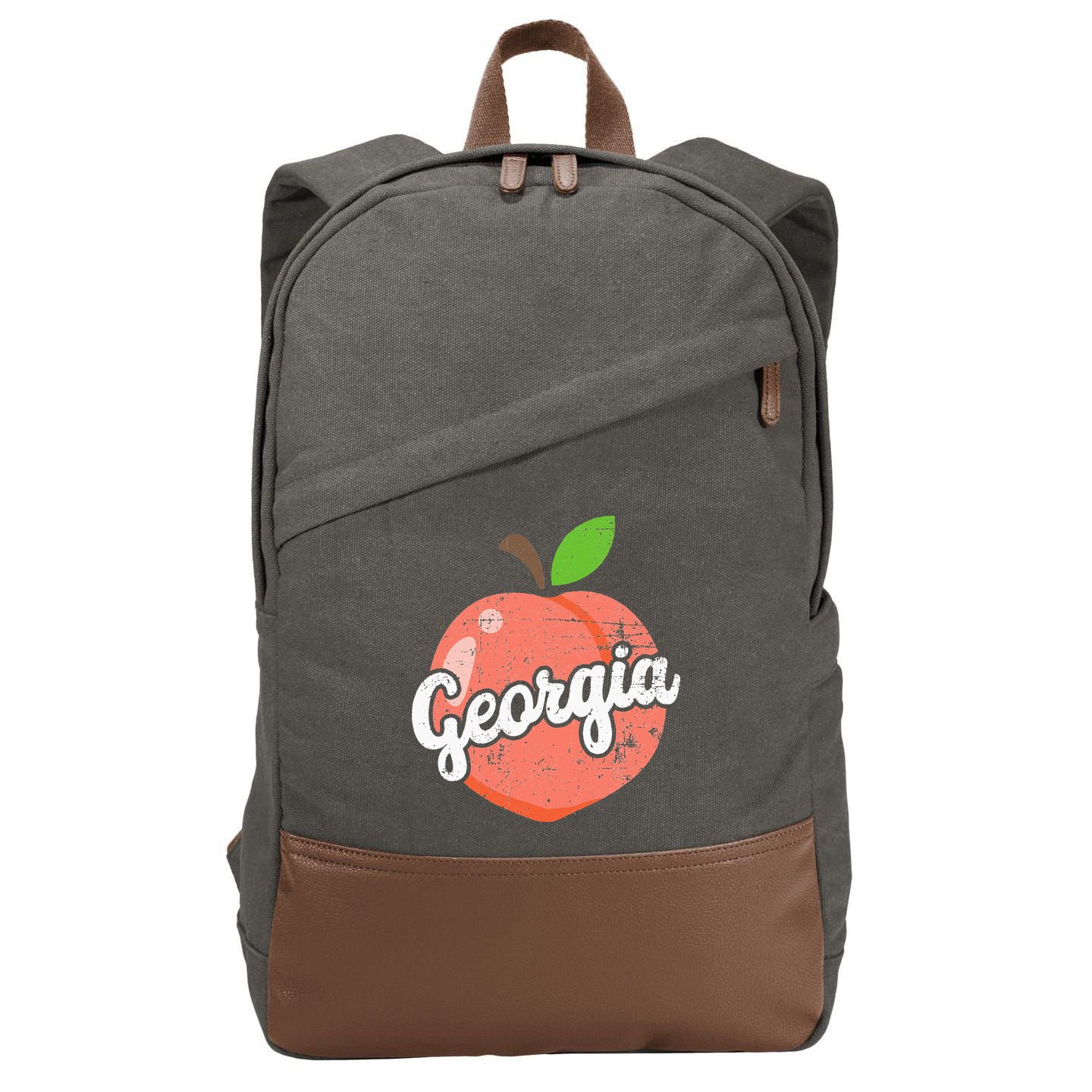 Georgia Tourist funny Georgia Lover Cotton Canvas Backpack