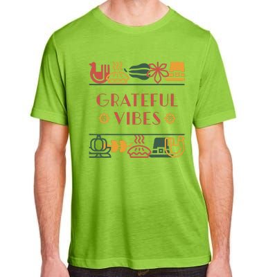 Grateful Thankful Favored Print funny Thanksgiving  Adult ChromaSoft Performance T-Shirt