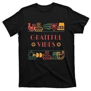 Grateful Thankful Favored Print funny Thanksgiving  T-Shirt