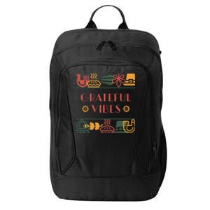 Grateful Thankful Favored Print funny Thanksgiving  City Backpack