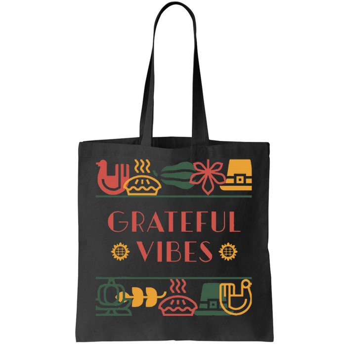 Grateful Thankful Favored Print funny Thanksgiving  Tote Bag