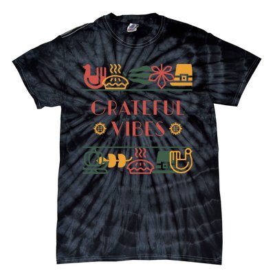 Grateful Thankful Favored Print funny Thanksgiving  Tie-Dye T-Shirt