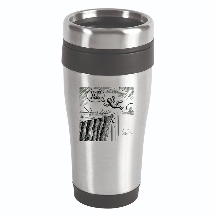 Gravity Test Funny Gamer Is There Fall Damage 16oz Travel Tumbler